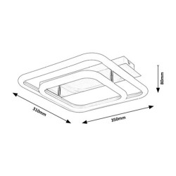 Lubinis šviestuvas Fandral LED 33W 4000K Neutrali balta (Chromo)