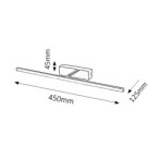 Šviestuvai paveikslams - veidrodžiams Picture slim LED 8W 4000K Neutrali balta (Chromo)