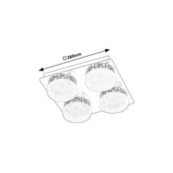 Lubinis šviestuvas Hilary LED 20W 4000K Neutrali balta (Chromo)