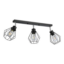Lubinis šviestuvas E27 LED Otto Reguliuojamas x3 JUODA