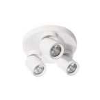 Lubinis šviestuvas GU10 LED Timo Reguliuojamas x3 BALTA Apvalus