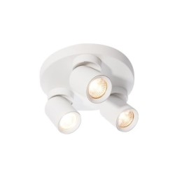 Lubinis šviestuvas GU10 LED Timo Reguliuojamas x3 BALTA Apvalus