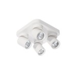 Lubinis šviestuvas GU10 LED Timo Reguliuojamas x4 BALTA Kvadratinis
