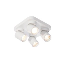 Lubinis šviestuvas GU10 LED Timo Reguliuojamas x4 BALTA Kvadratinis