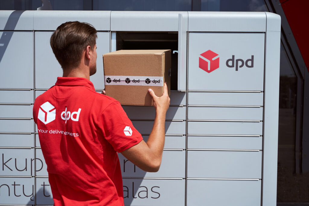 DPD paštomato dydžių schema