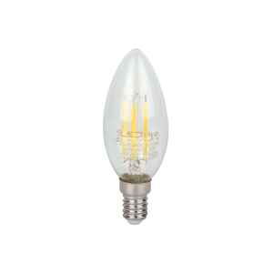 10x PRITEMDOMA LED lemputė E14 5W 4000K 600lm 220-240V FILAMENT C35 CANDLE Neutrali balta