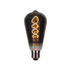 10x PRITEMDOMA LED lemputė E27 4W 1800K 150lm 220-240V FILAMENT ST64 RETRO VINTAGE GRAPHITE