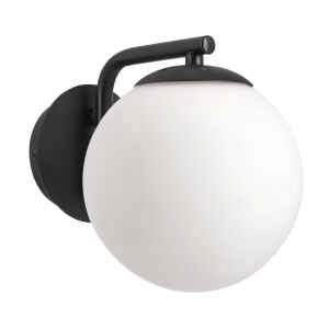 AMADEO Sieninis šviestuvas Juoda 1xE14 Balta
